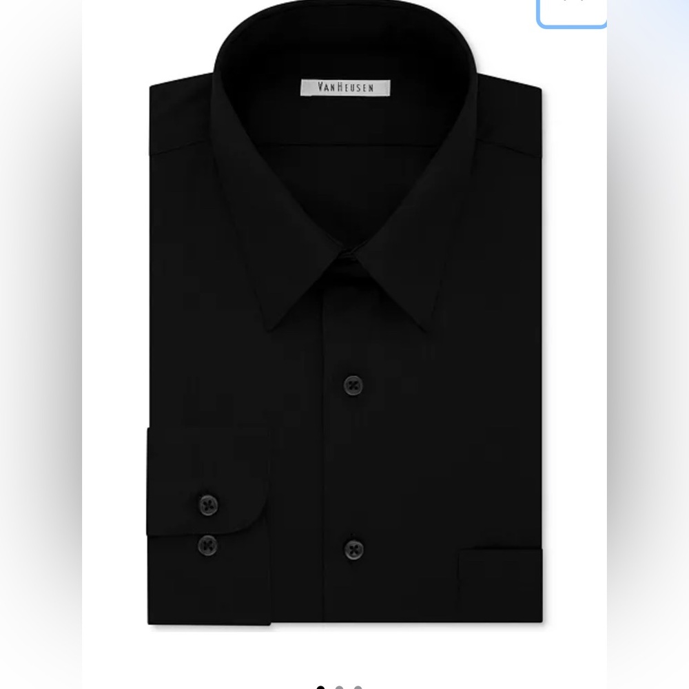 Van Heusen Black Dress Shirt Classic Style